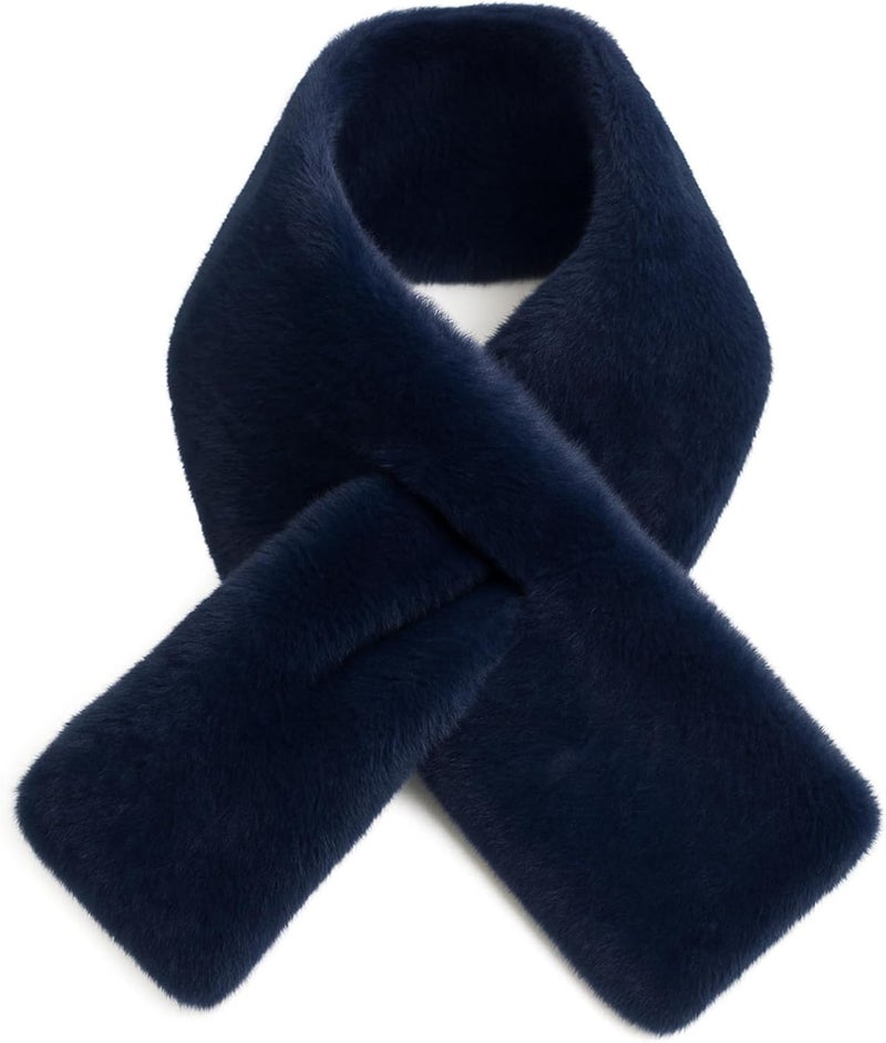 Coume Kids Scarf for Girls Boy Rainbow Toddler Winter Scarf Neck Warmer Gradient Cross Tie Fluffy Collar for Valentines Gifts - Image 1
